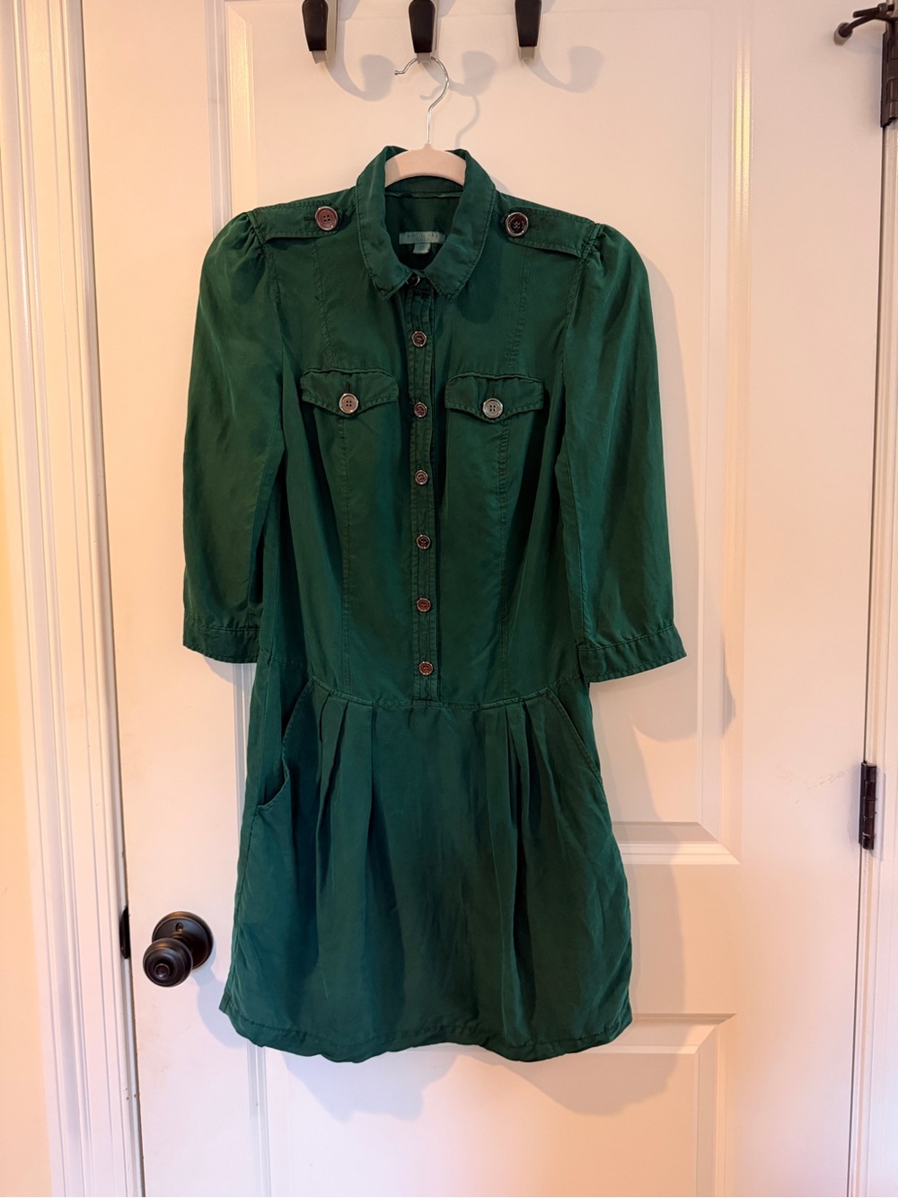 Burberry Emerald Green Silk dress